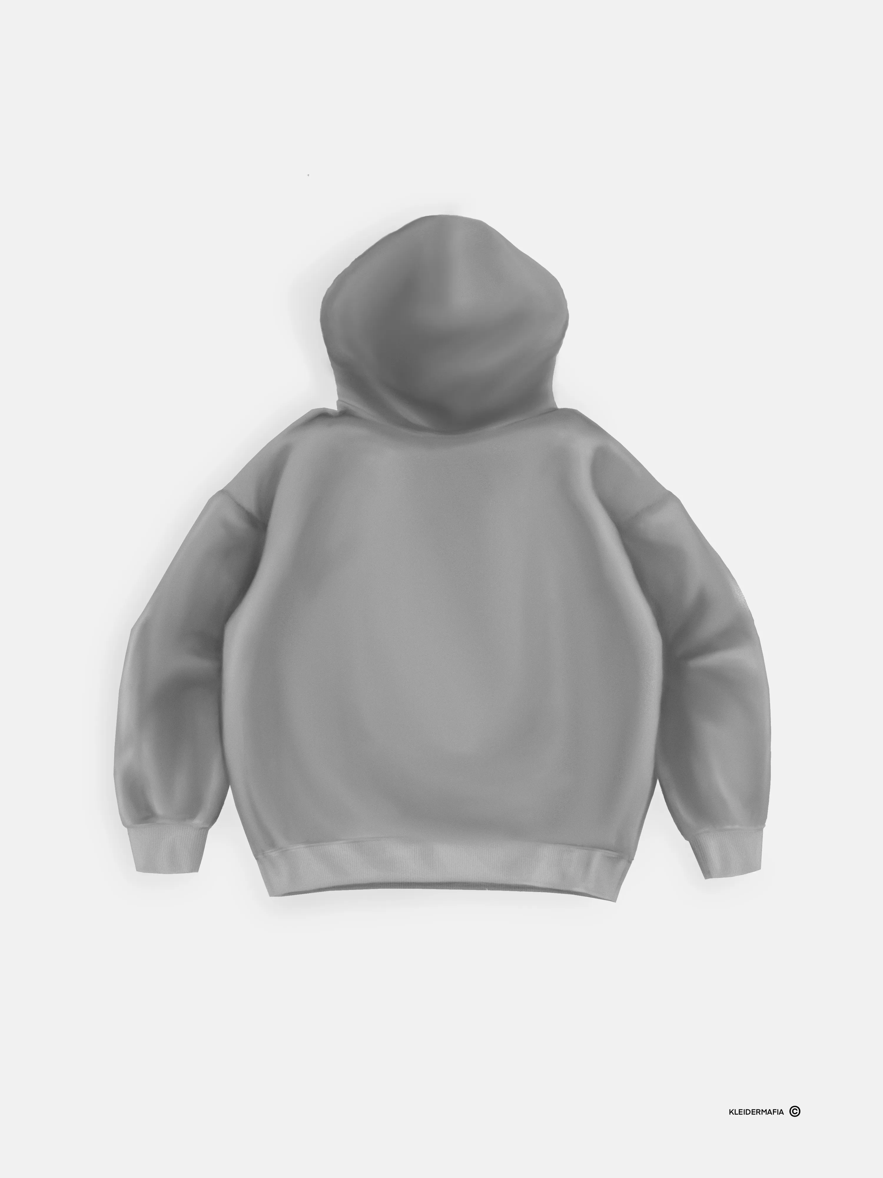 Oversize Zipper Hoodie - Grey