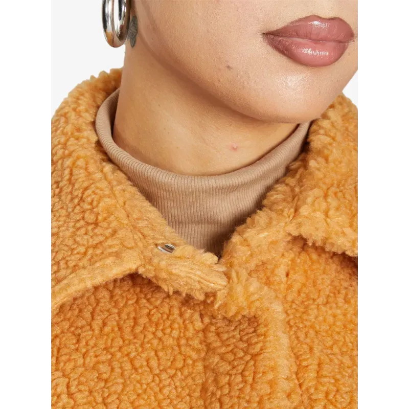 Oversized Patch Pocket Borg Teddy Shacket