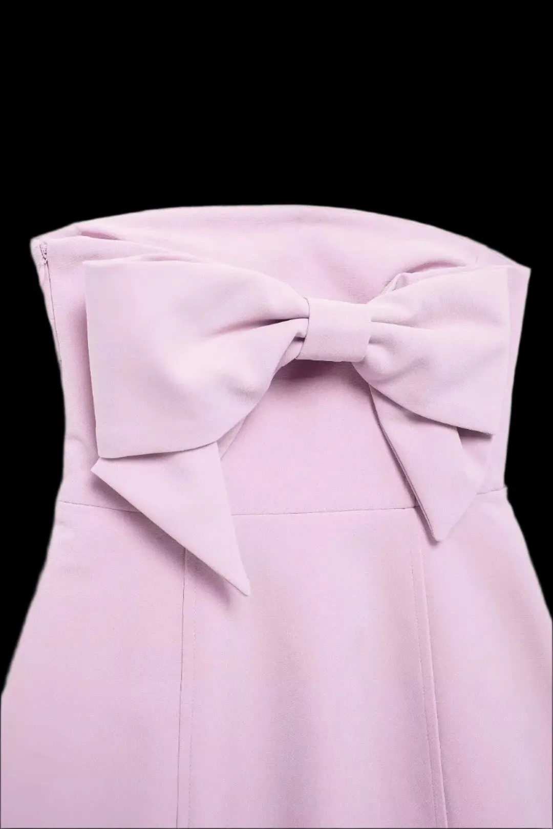 Pink Mini Dress 3D Bow, Backless