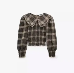 Plaid Collared Top