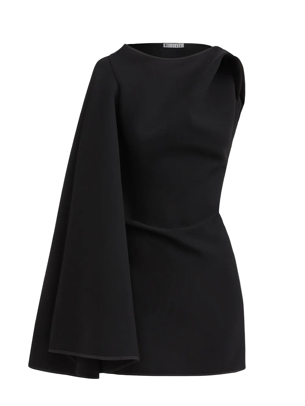 Prefix Cape Sleeve Dress Black