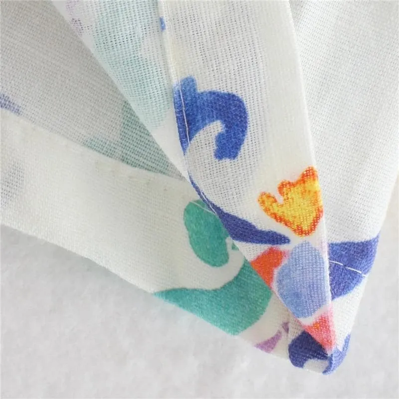PRINTED HIGH WAIST FLARE PANTS