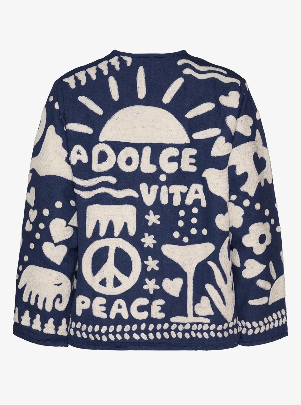 Sissel Edelbo Navy Embroidered Jacket
