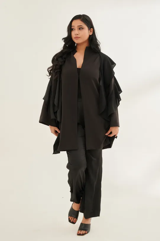 SOFISTIC formal cape in black
