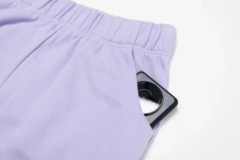 Solid Color V-Cut Long Sleeve And Sweatpants Set