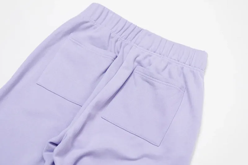 Solid Color V-Cut Long Sleeve And Sweatpants Set