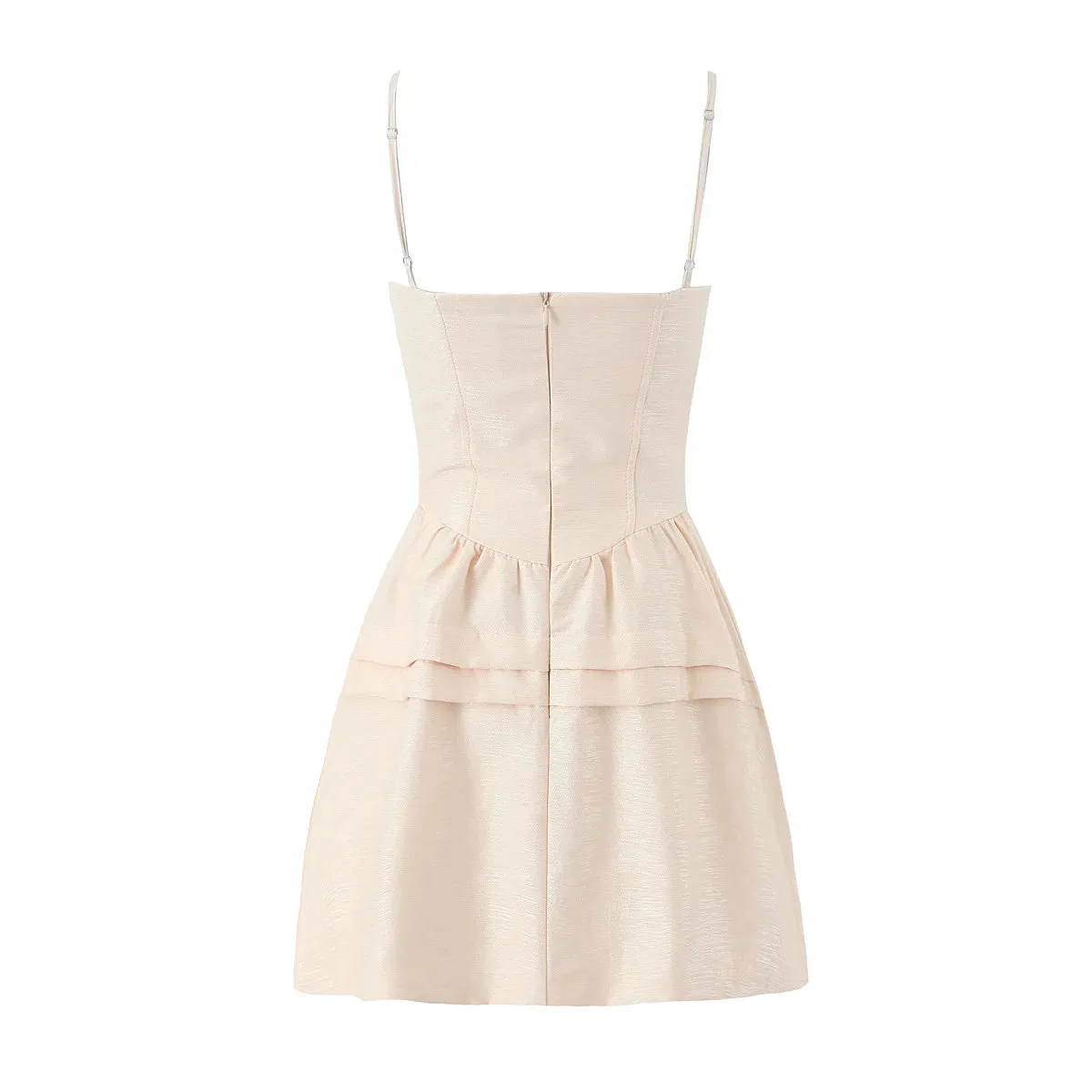 Spliced Lace Bow Cross Lacing Up Mini Dress