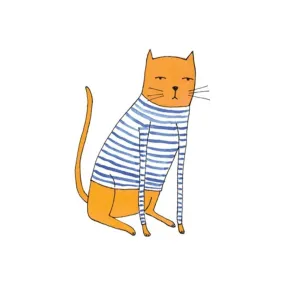 Sweater Cat Temporary Tattoos (Set of 2)