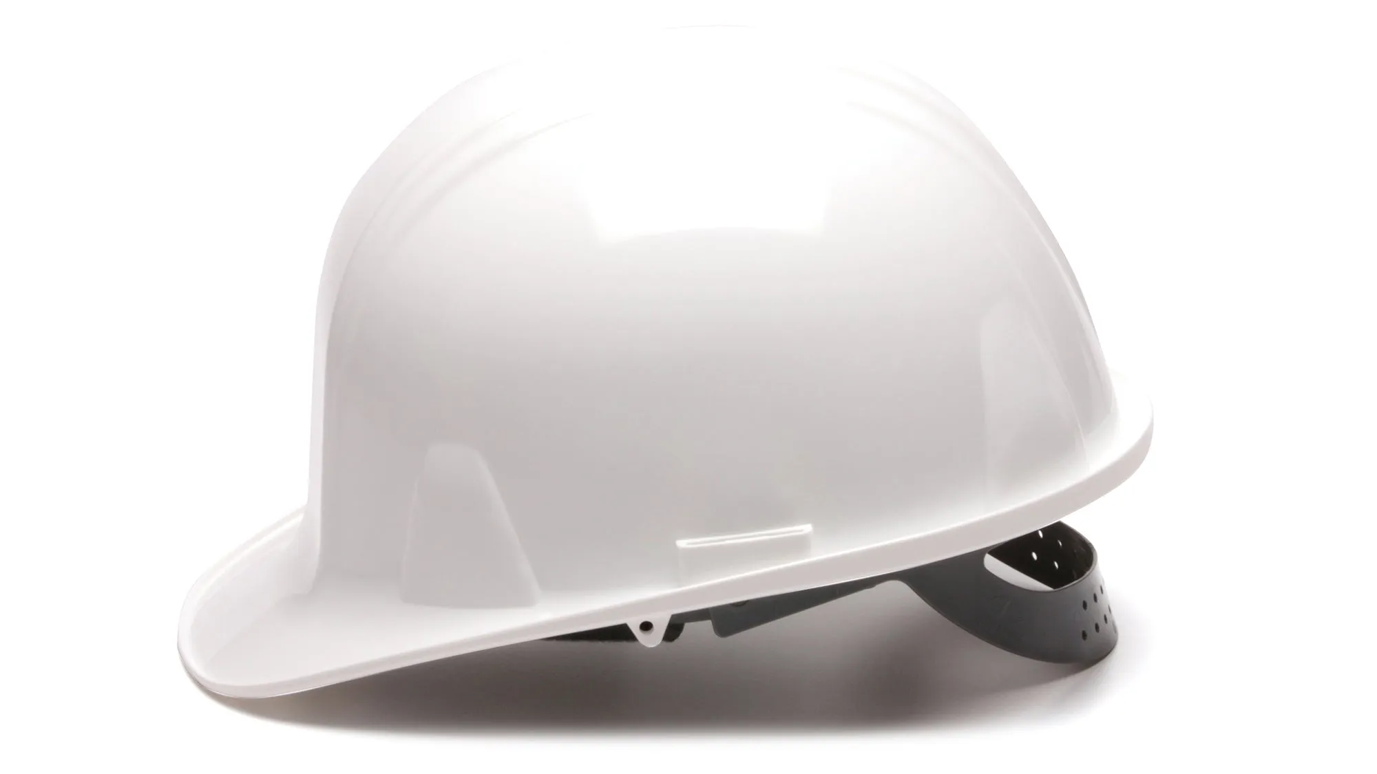 White Cap Style 4-Point Snap Lock Hard Hat