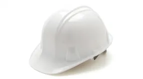 White Cap Style 4-Point Snap Lock Hard Hat