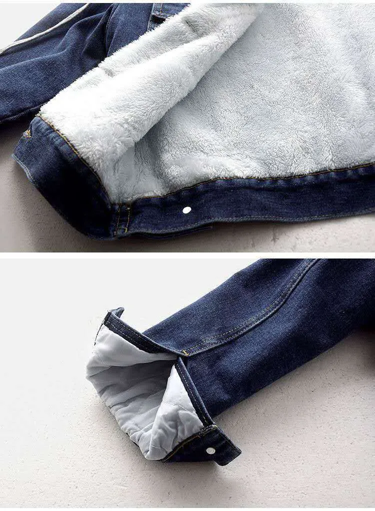 Winter Women Jean Jacket Pockets Button Soft Hooded Warm Outerwear Hooded Fashion Slim Denim Coats Female