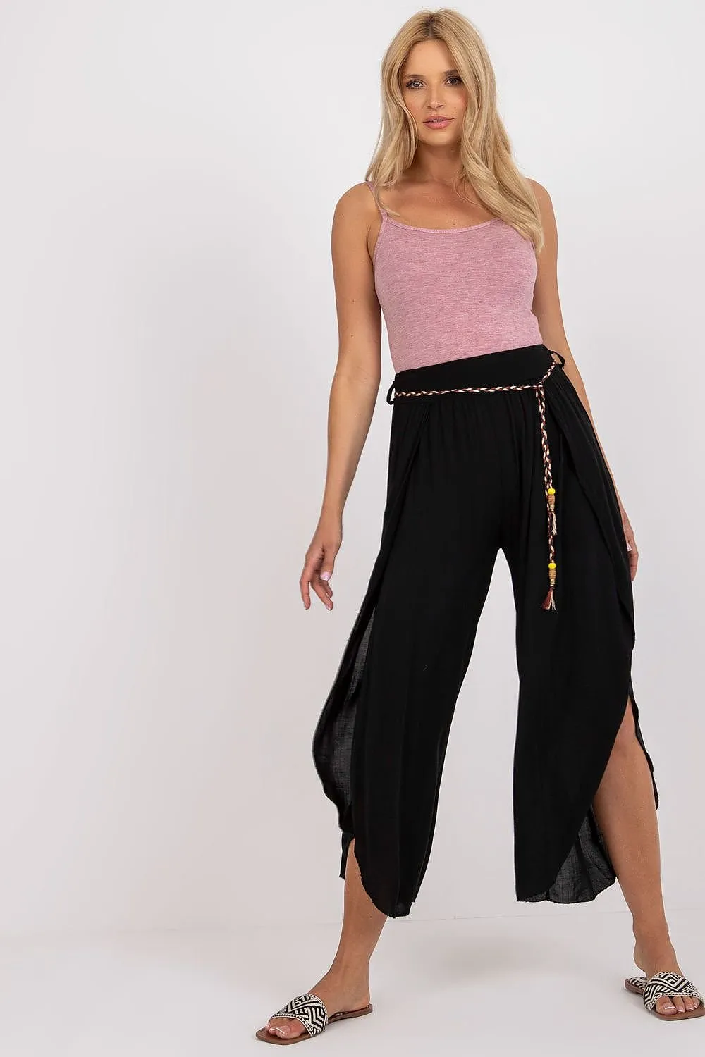 Women seam high waist wide leg pants