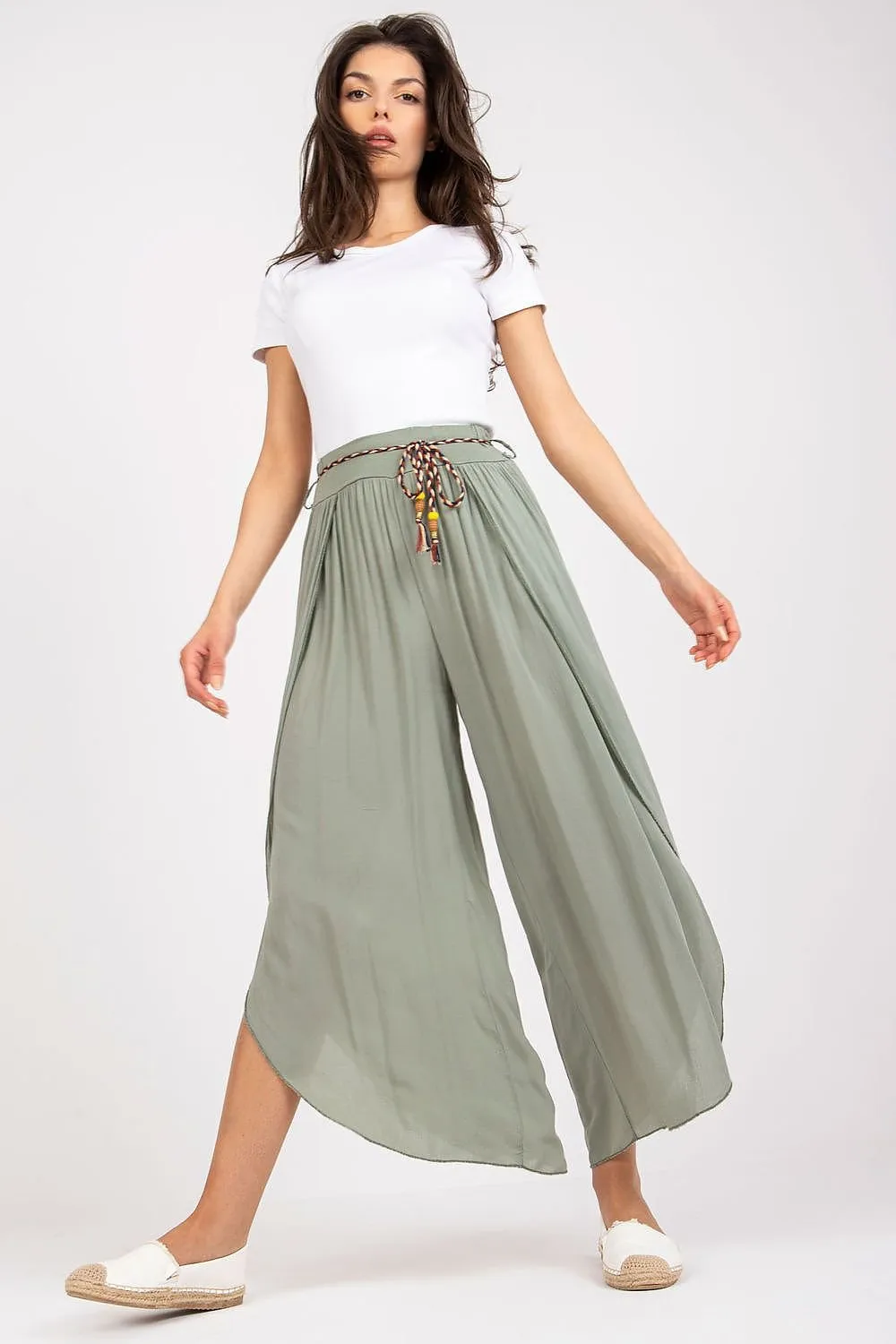 Women seam high waist wide leg pants