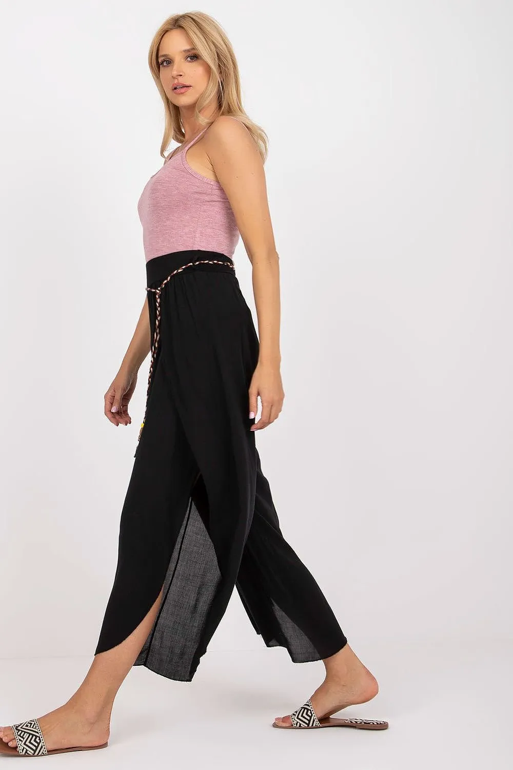Women seam high waist wide leg pants